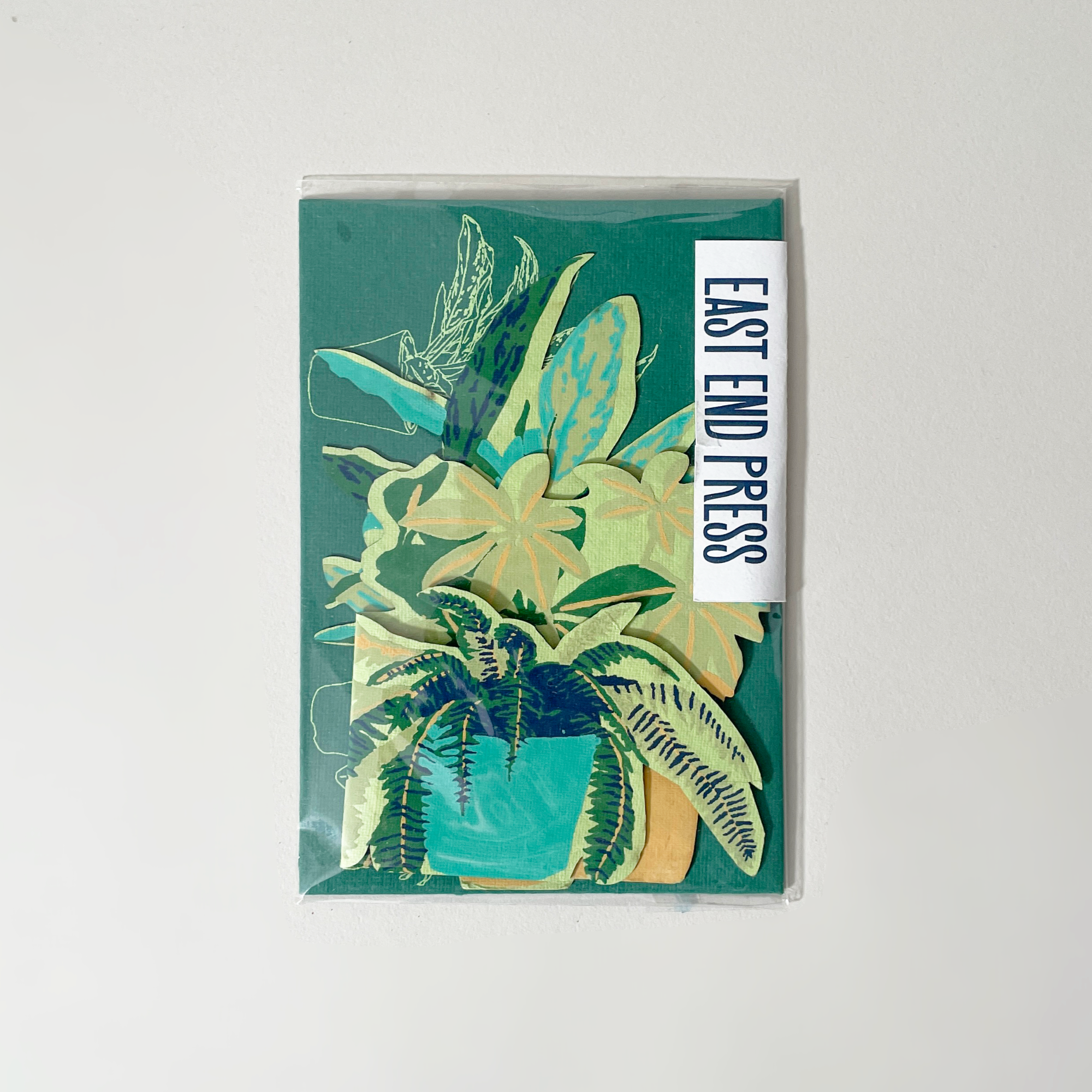 East End Press Screen Printed Plant Pot Concertina Card – Recycled Paper