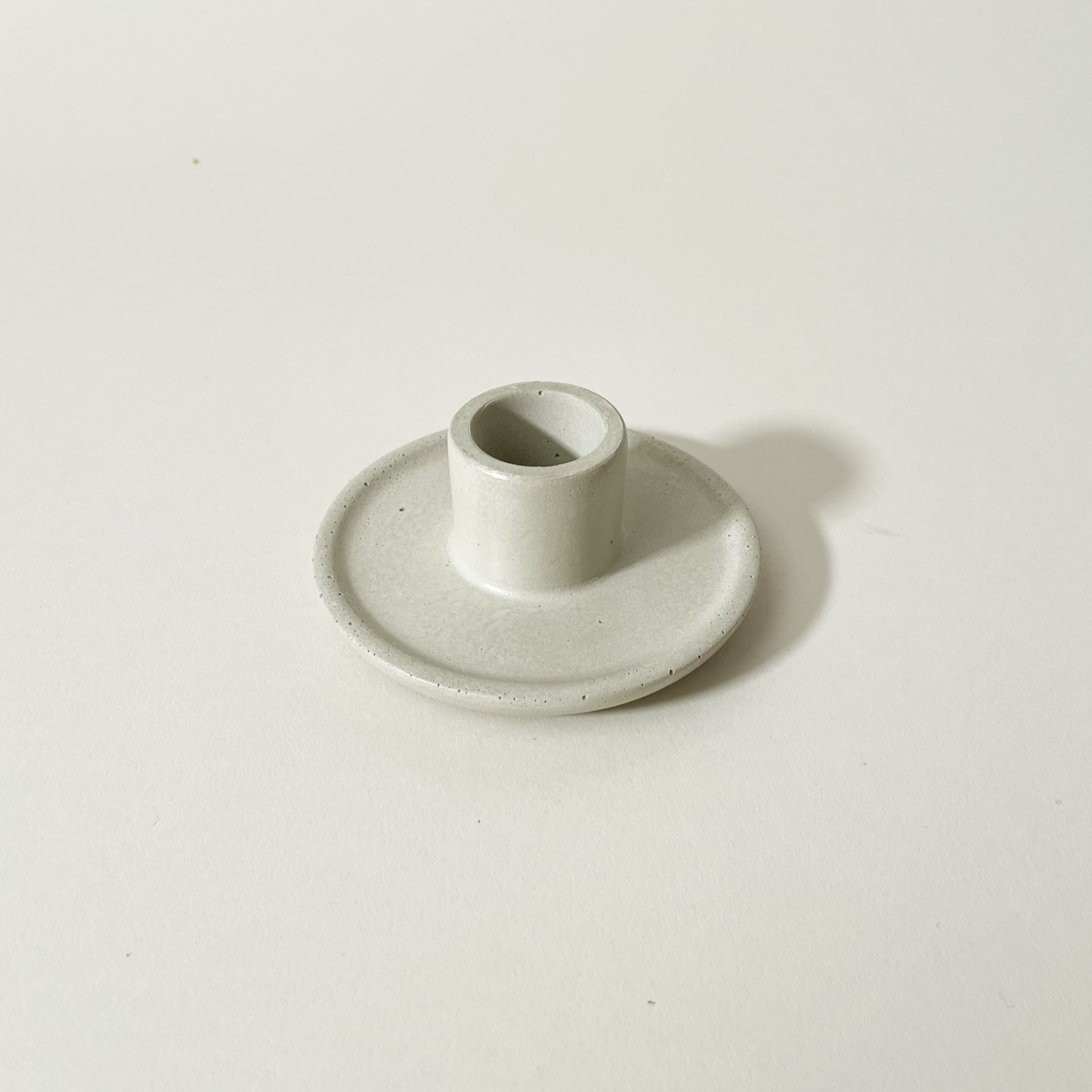 Ebb & Flow Concrete Candle Holder, Stone