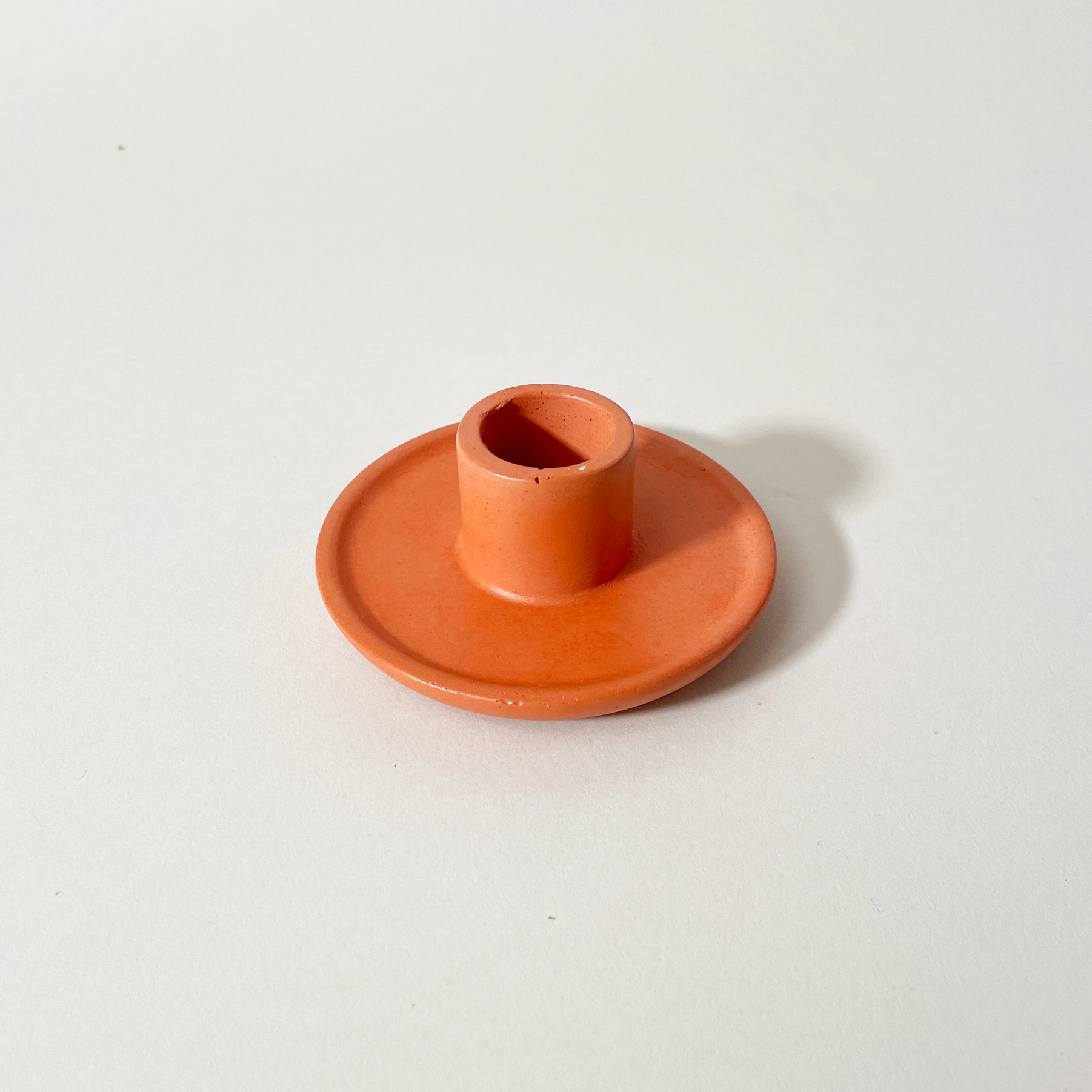 Ebb & Flow Concrete Candle Holder, Terracotta