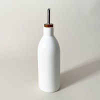Fox Run Brands Ceramic Oil Dispenser Bottle, White