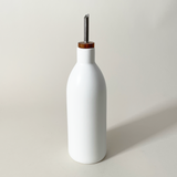 Fox Run Brands Ceramic Oil Dispenser Bottle, White