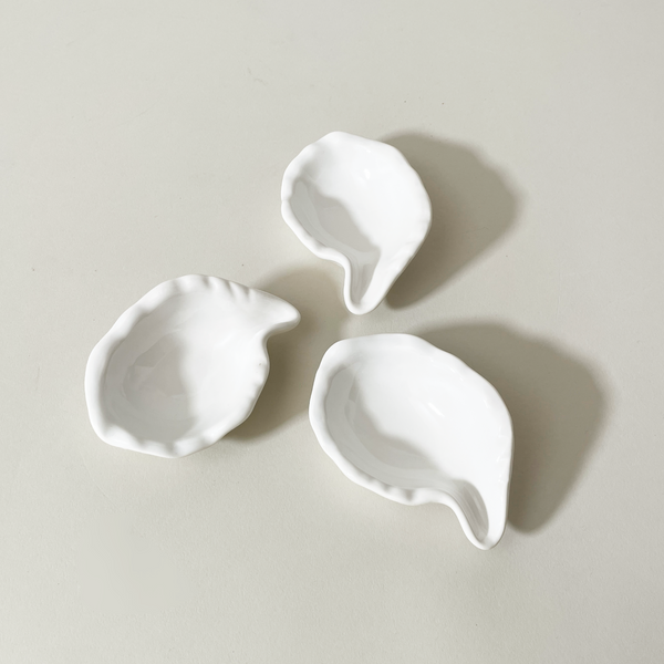 Fox Run Brands Ceramic Oyster Shell Dishes for Grilling & Serving