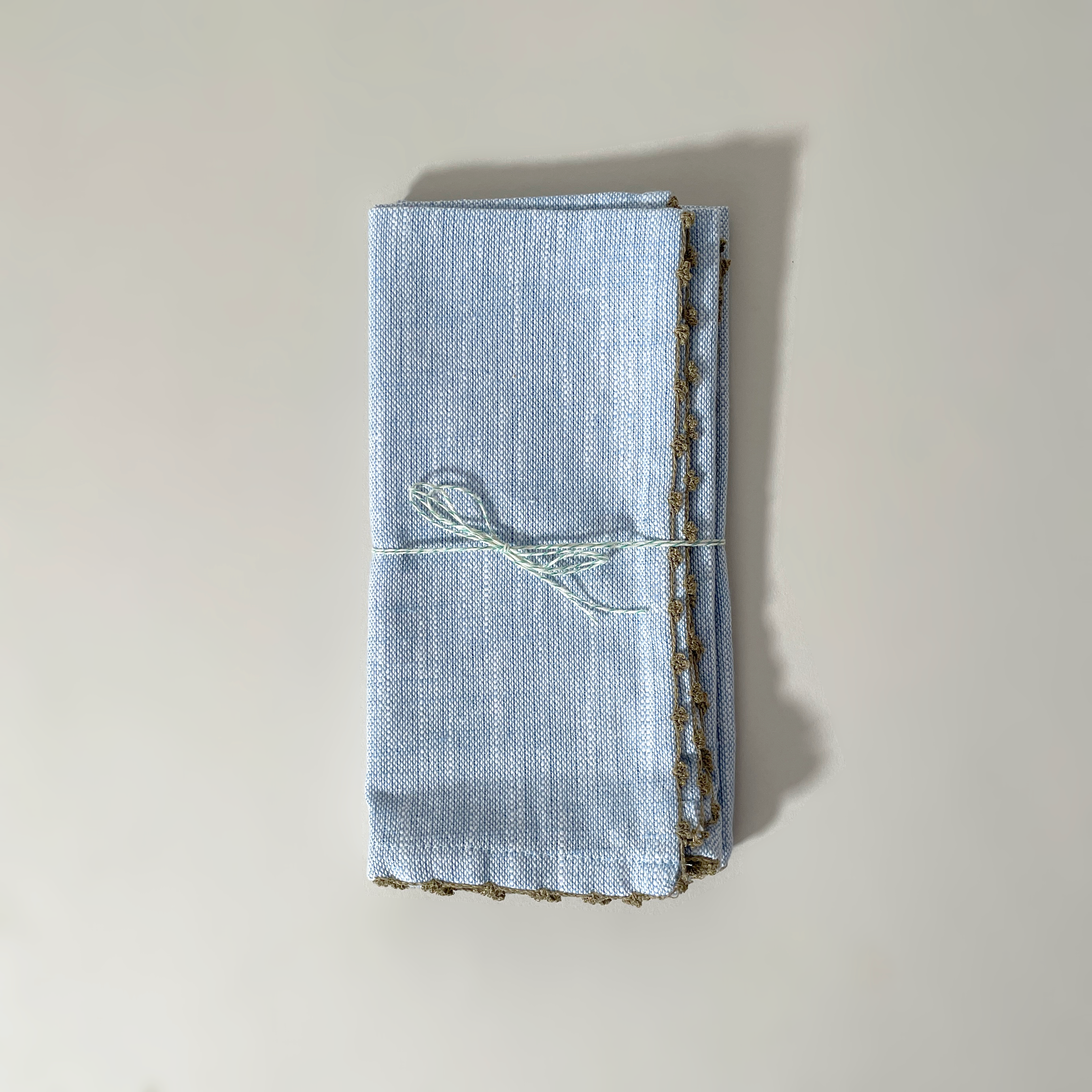 Knotted Edge Cotton Napkins, Set of 2