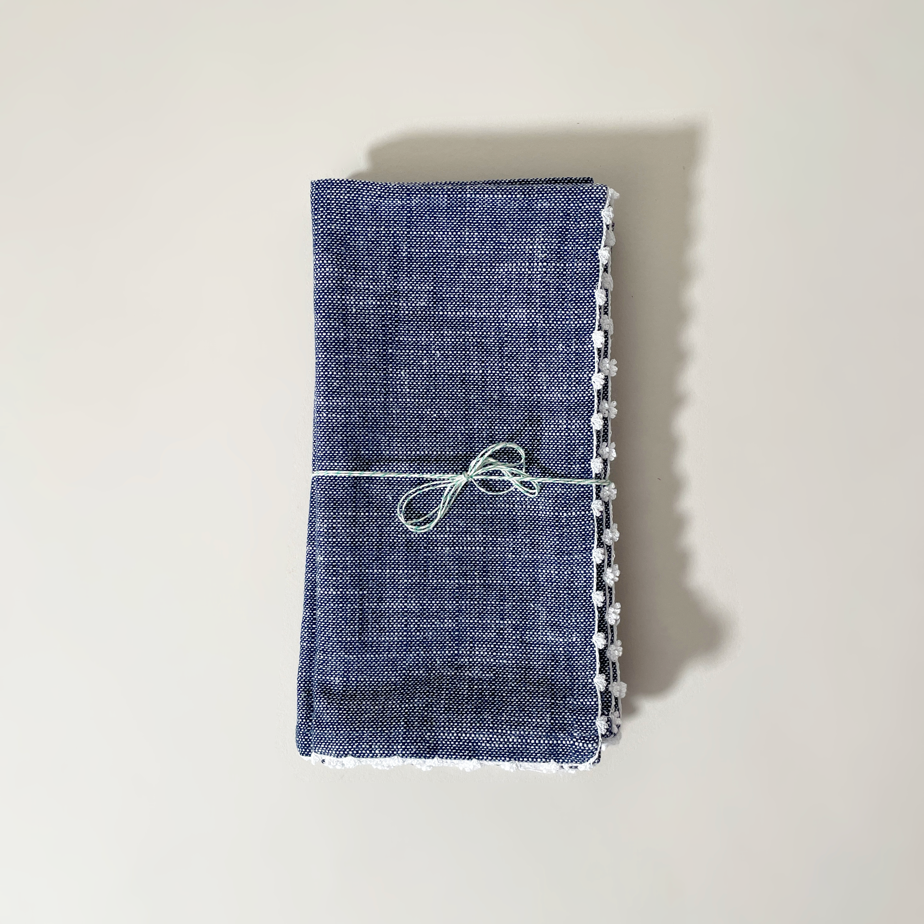 Knotted Edge Cotton Napkins, Set of 2