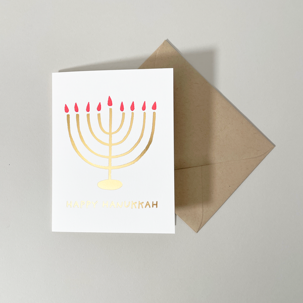 Menorah Hanukkah Card