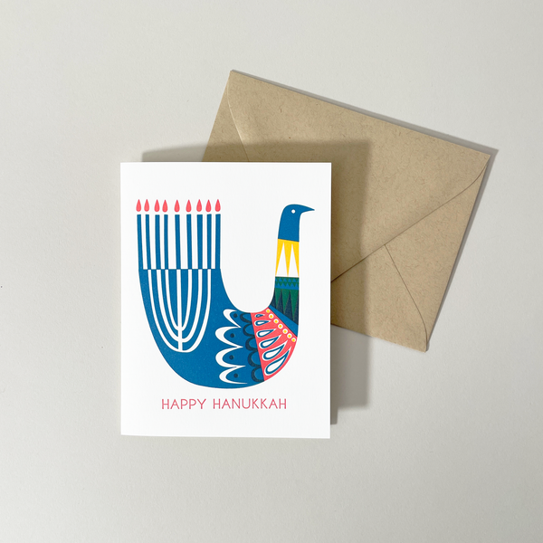 Hanukkah Bird Card