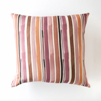 GOLDIE HOME Lisbon Stripe Linen Pillow – 20" x 20", Removable Cover