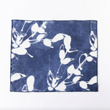 GOLDIE HOME Porto Print Denim Linen Placemat - 15" x 18", Floral Design