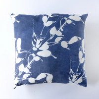 GOLDIE HOME Porto Print Denim Pillow – 20" x 20", Removable Cover