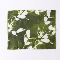 GOLDIE HOME Porto Print Green Linen Placemat – 15" x 18", Floral Design