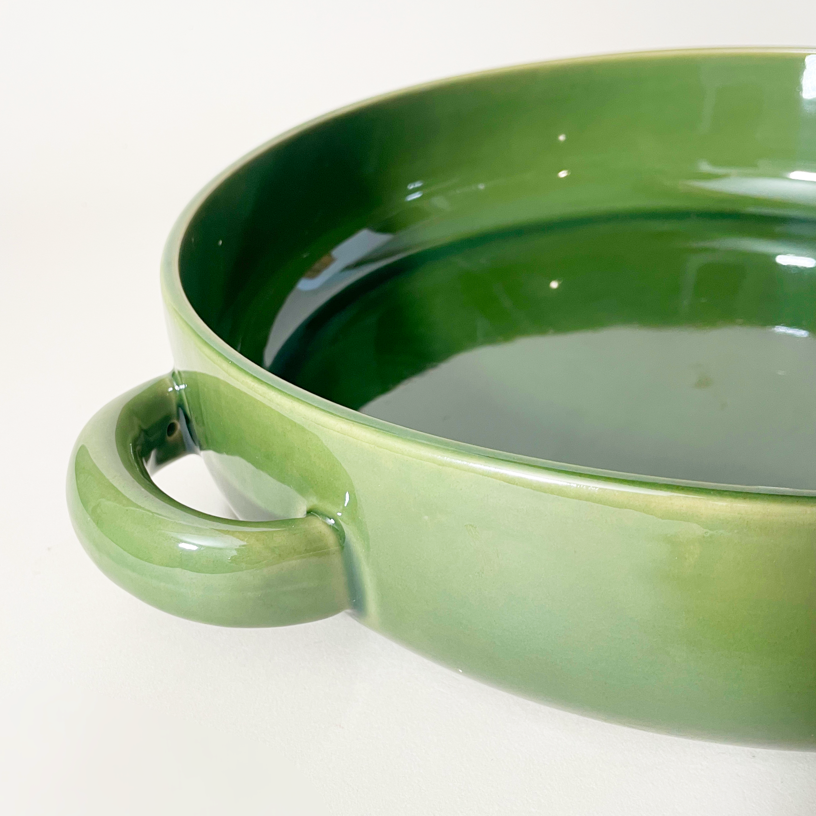 Large Handled Stoneware Serving Dish