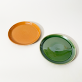 Gharyan Small Stoneware Plate, Terracotta & Green