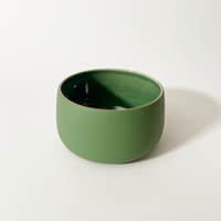 Gharyan Handmade Tall Stoneware Serving Bowl, Green