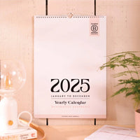 2025 Large Pink Minimalist Wall Calendar