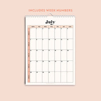 2025 Large Pink Minimalist Wall Calendar