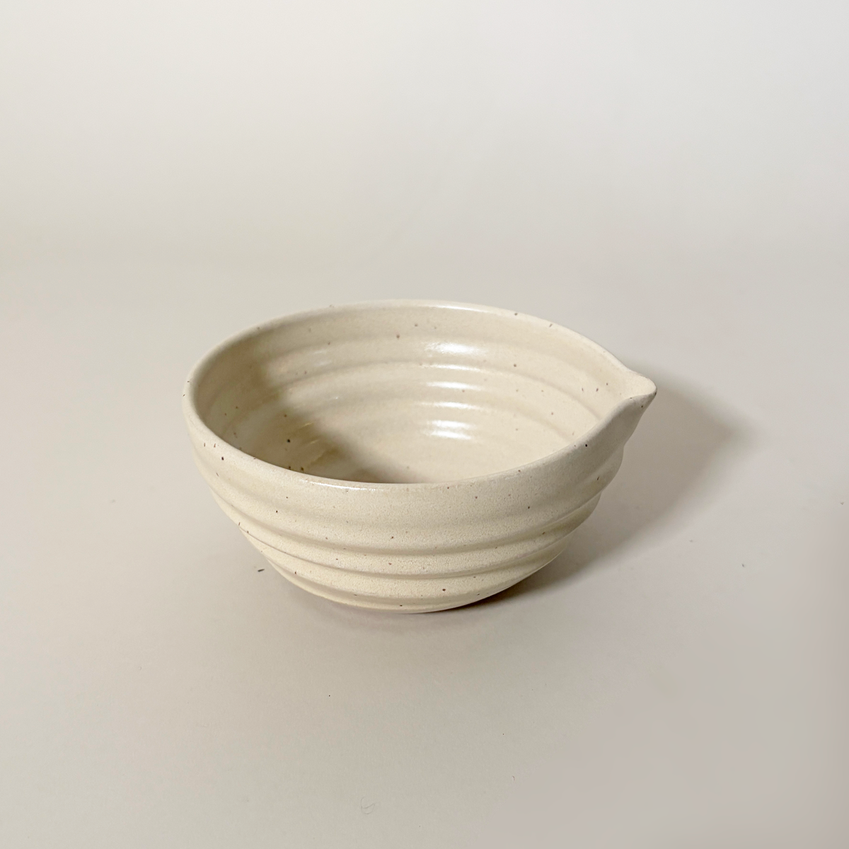 Handmade Ceramic Matcha Bowl, Cream