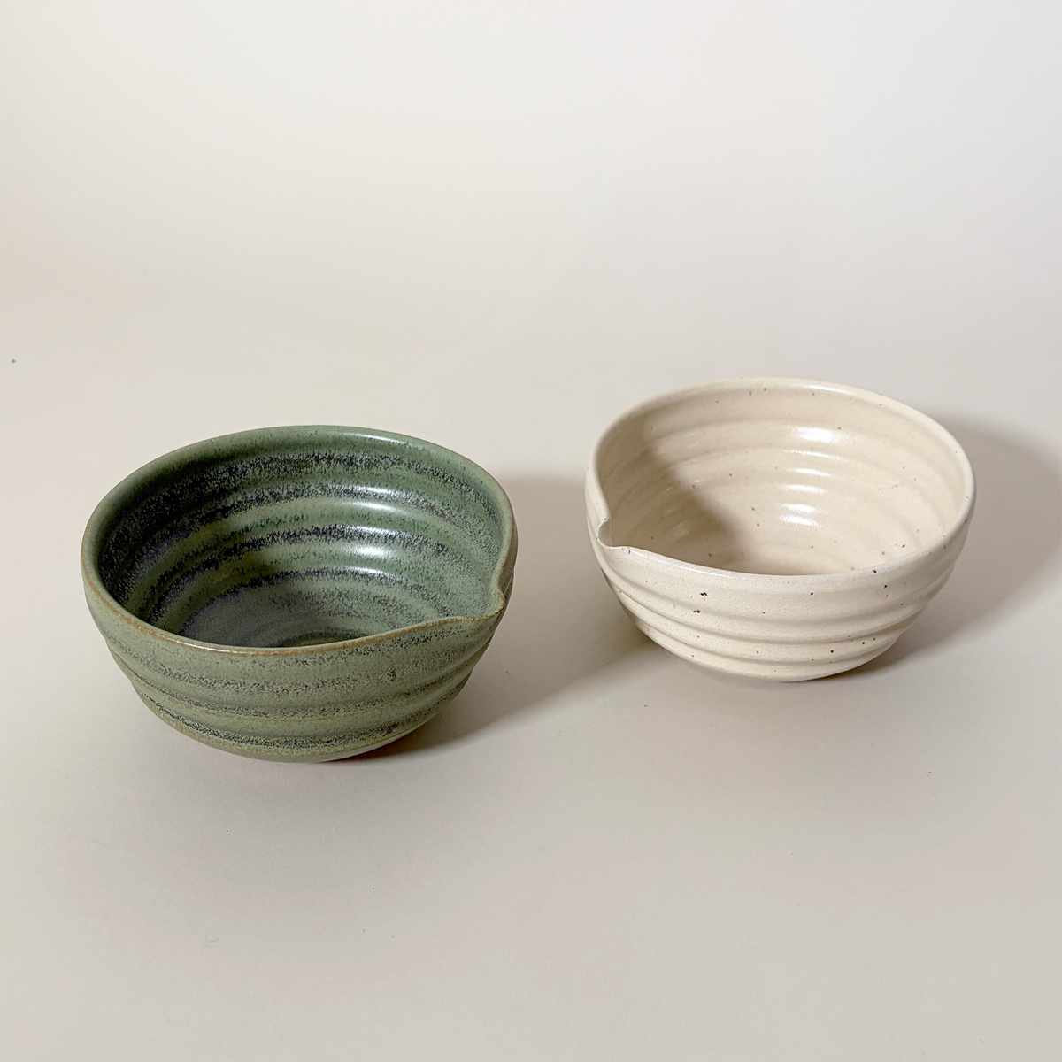 Handmade Ceramic Matcha Bowl, Moss