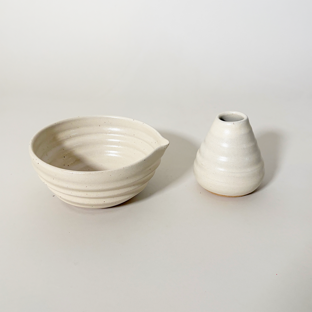 Handmade Ceramic Matcha Whisk Holder, Cream
