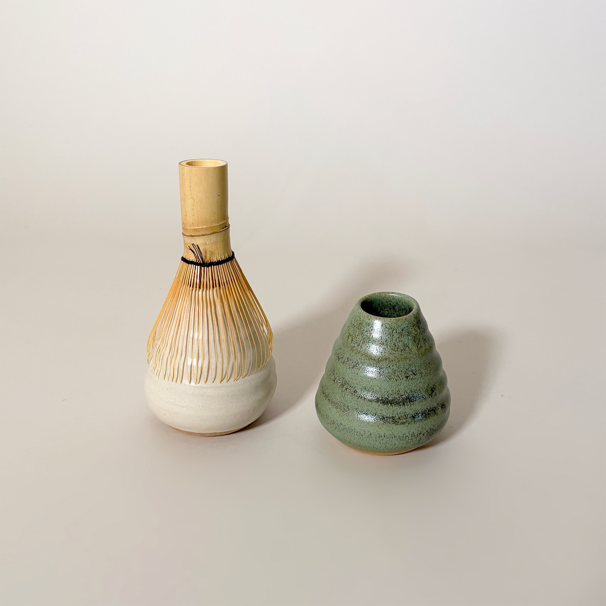 Handmade Ceramic Matcha Whisk Holder, Cream