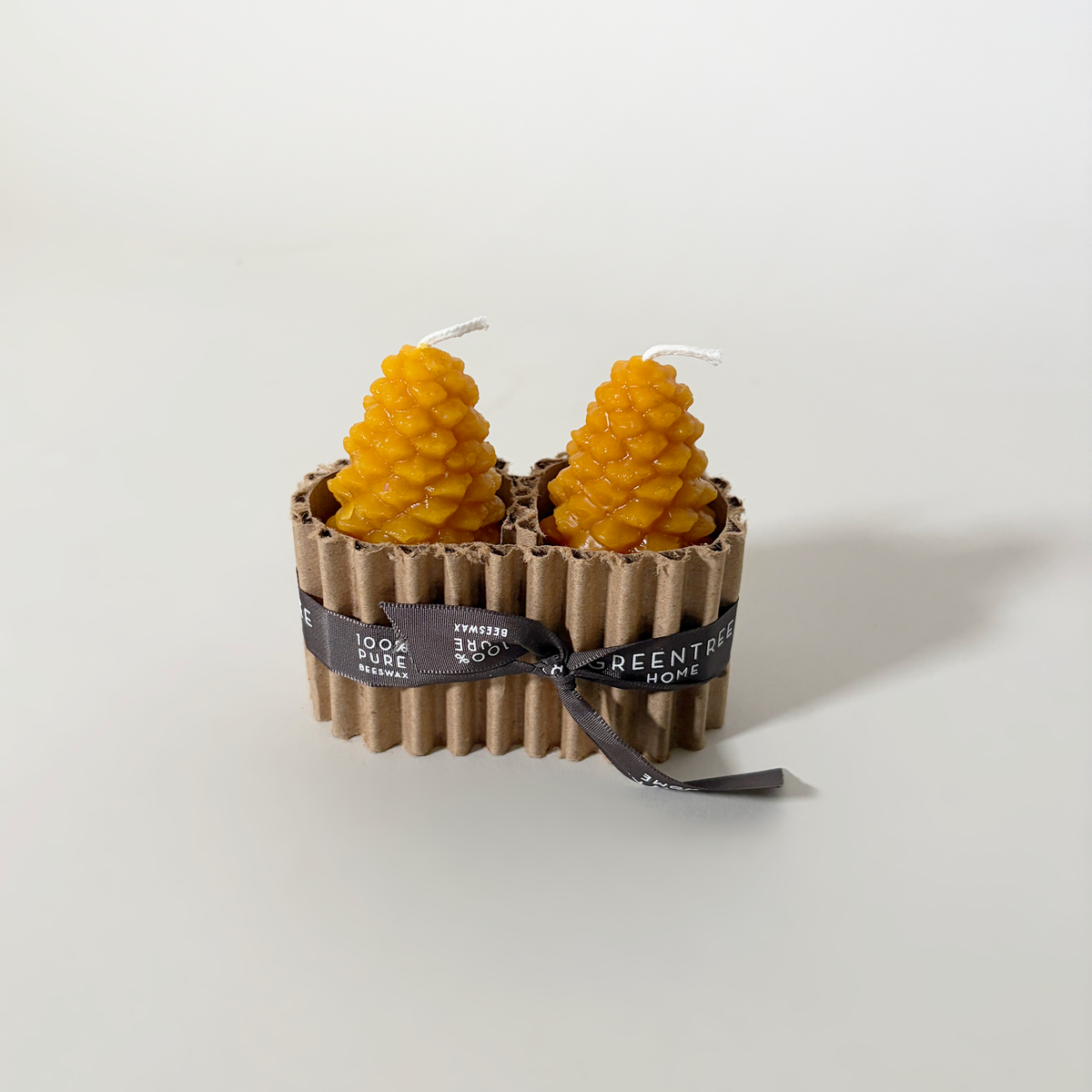 Small Pine Cone Beeswax Candles, Set of 2