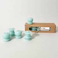 Greentree Home Geometric Votives, Robin's Egg Blue