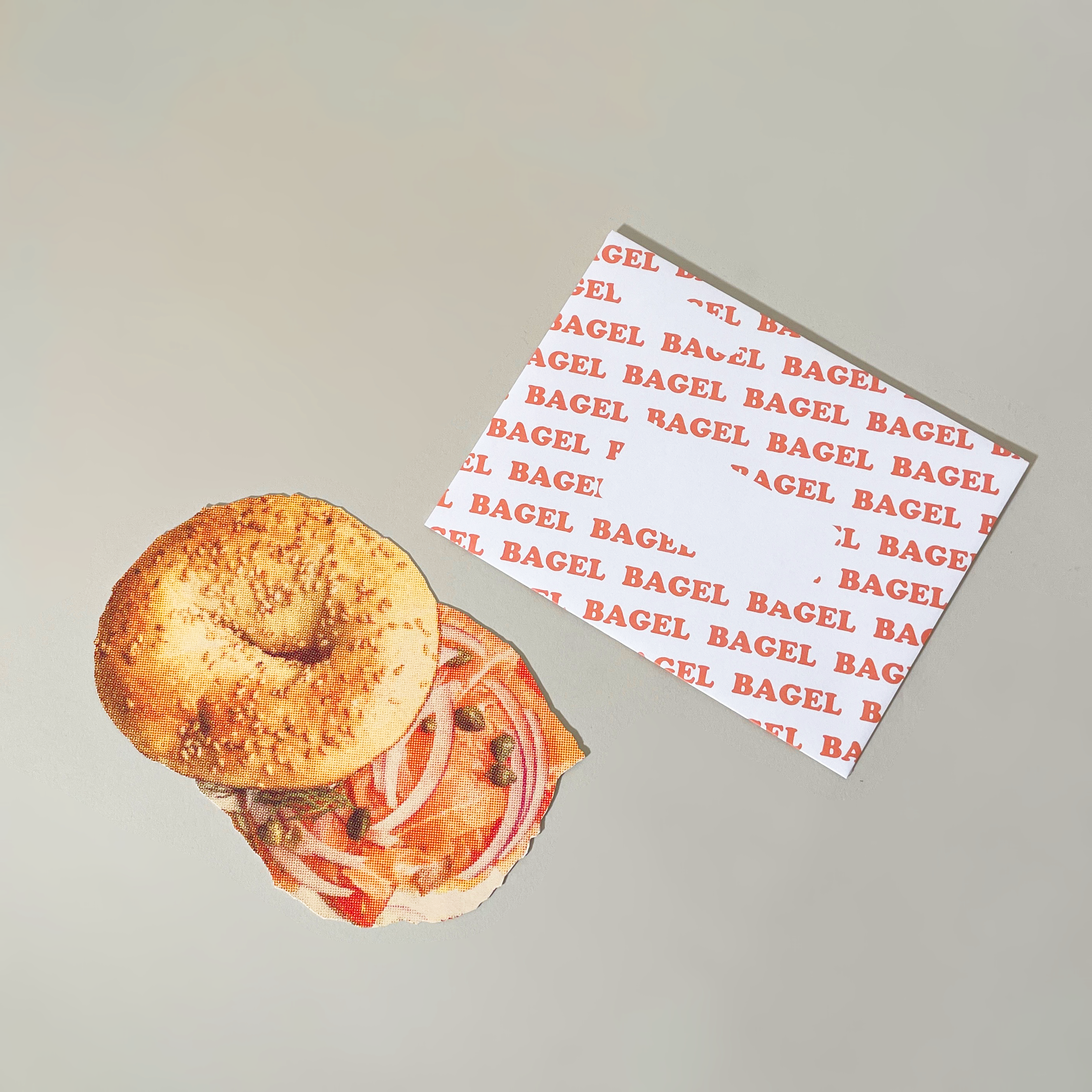 Bagel Die-Cut Postcard w/ Envelope