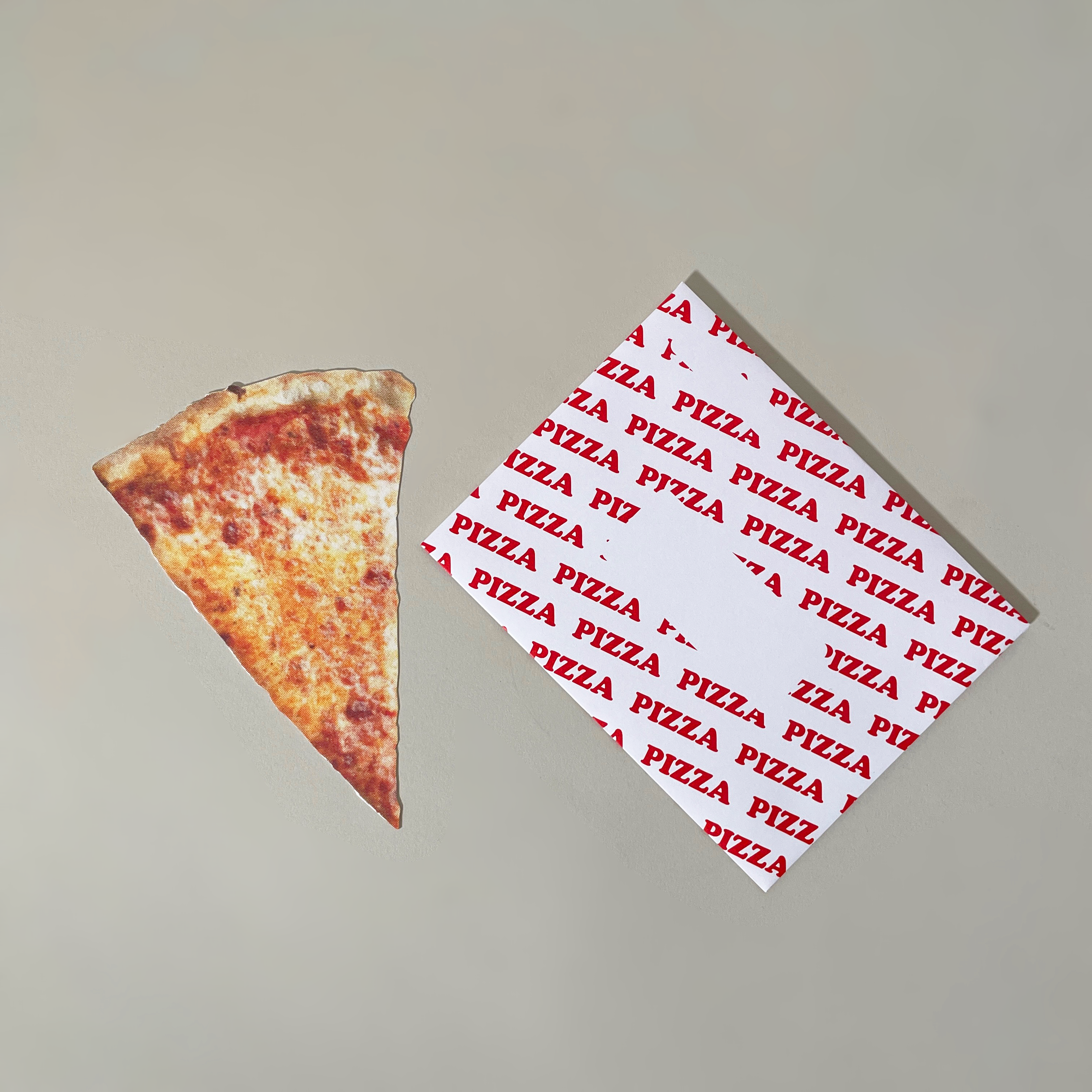 Pizza Die-Cut Postcard w/ Envelope