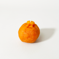 Happy Organics 100% Pure Beeswax Mandarin Orange-Shaped Candle