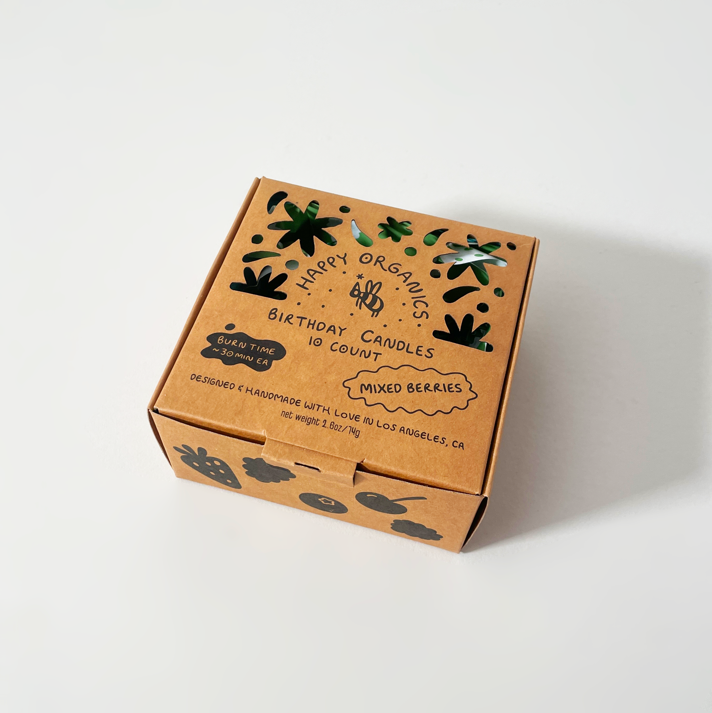 Mixed Berry Beeswax Candles, Set of 10