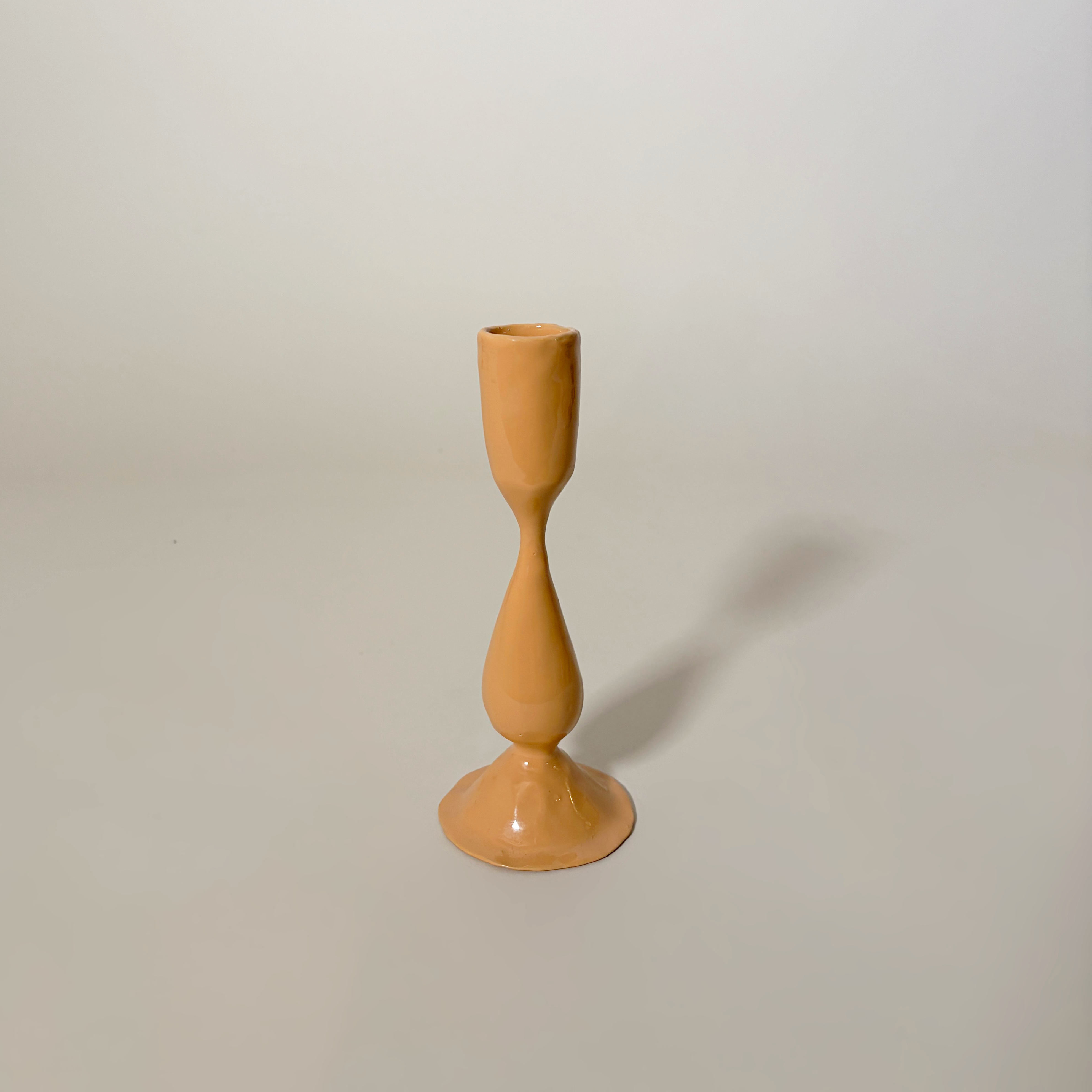 Tall Enameled Cast Iron Candle Holders