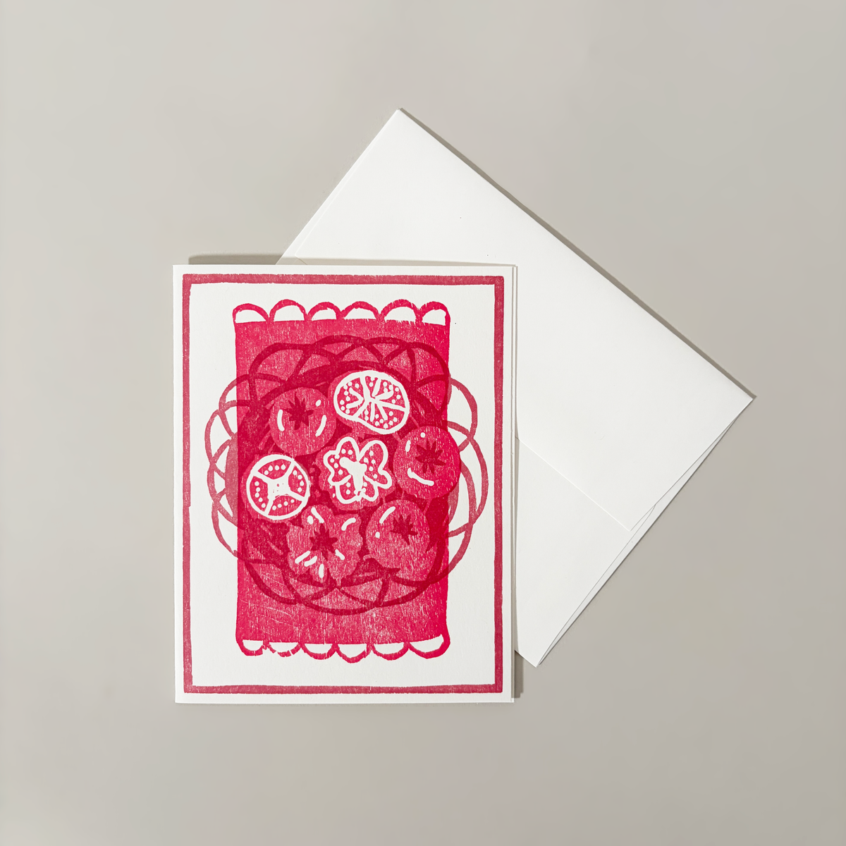 Garden Tomatoes Letterpress Printed Card