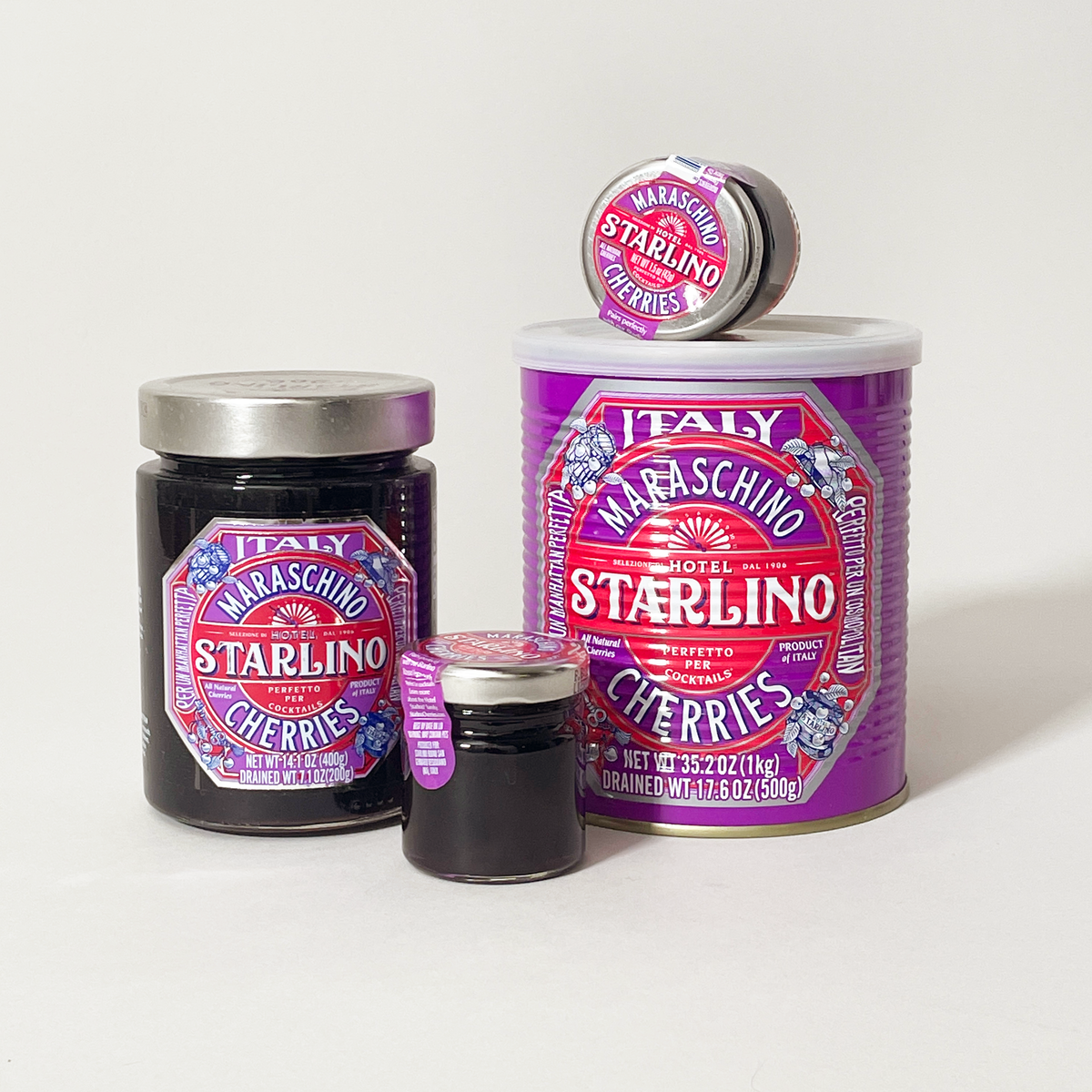 Hotel Starlino Mini Maraschino Cherries – 1.5oz – R&D Goods