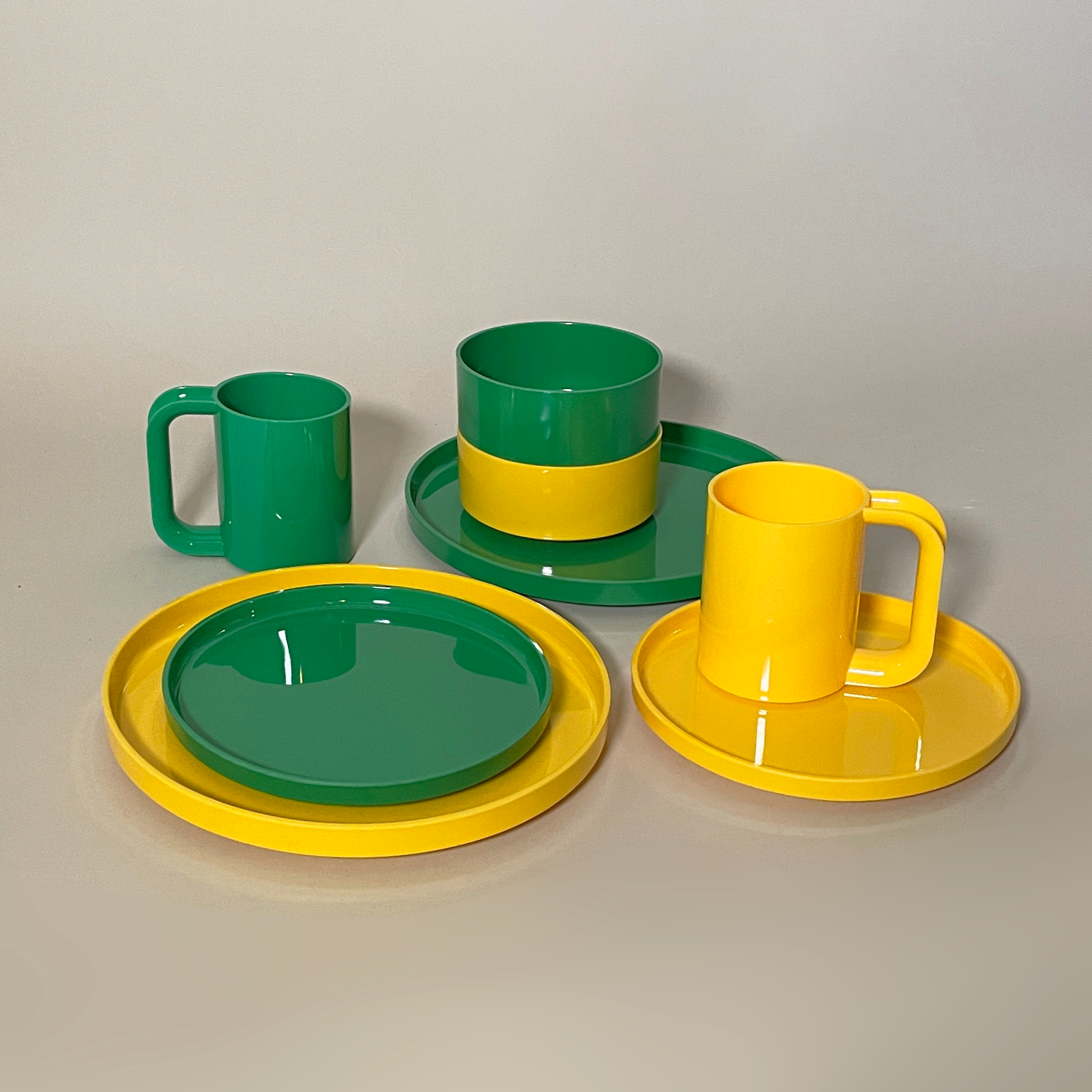 Small Stackable Melamine Plates