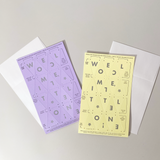 Inkello Letterpress "Welcome, Little One" New Baby Pennant Cards