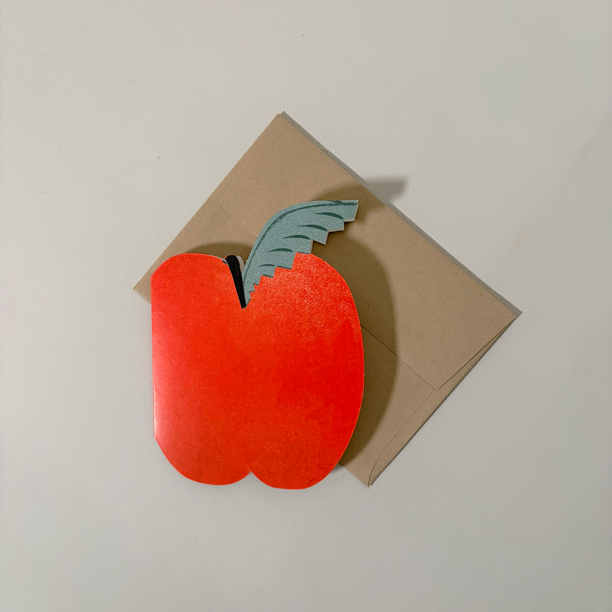 Apple Die Cut Card