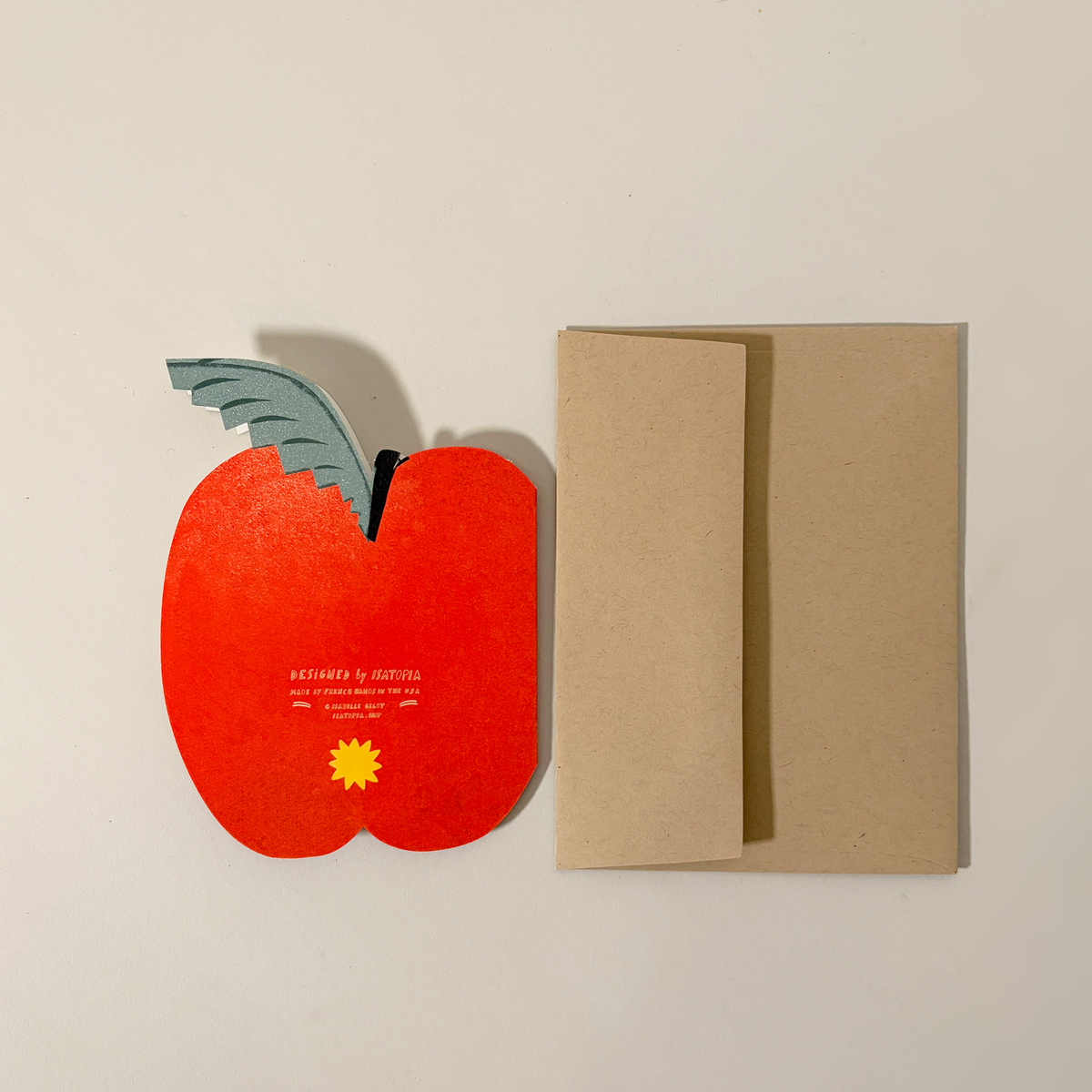 Apple Die Cut Card