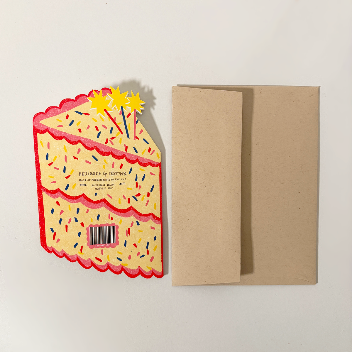 Birthday Cake Slice Die Cut Card