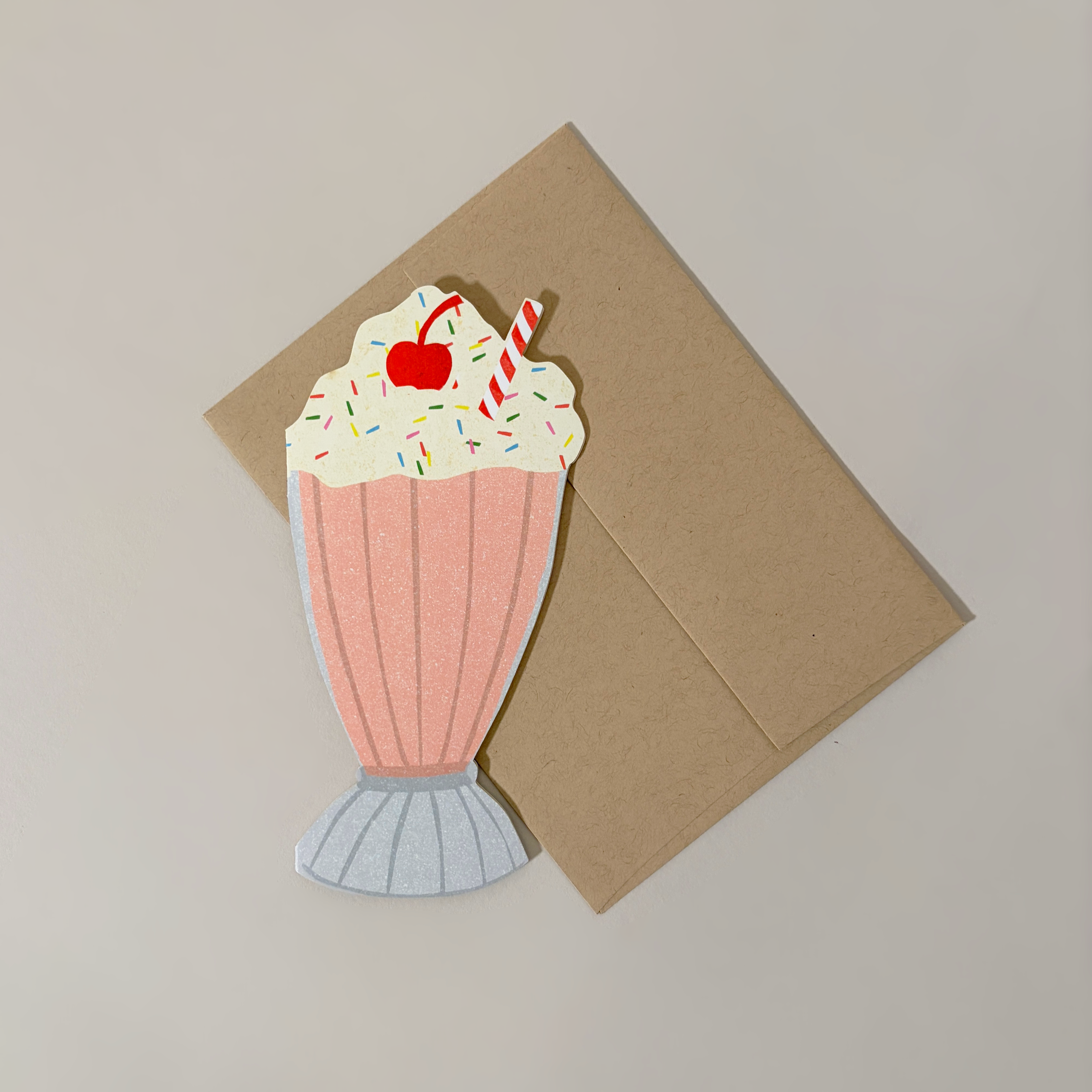 Milkshake Die Cut Card