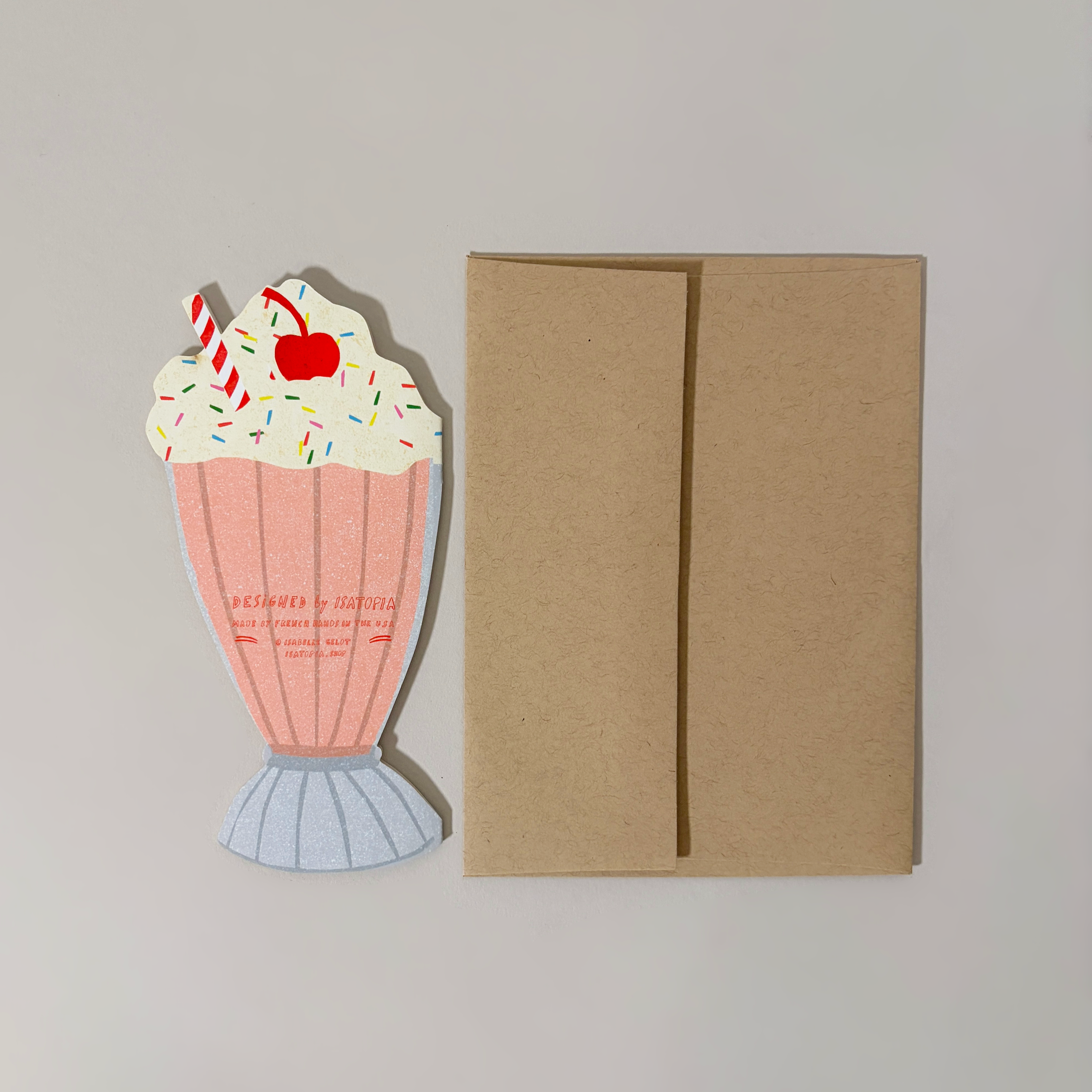 Milkshake Die Cut Card