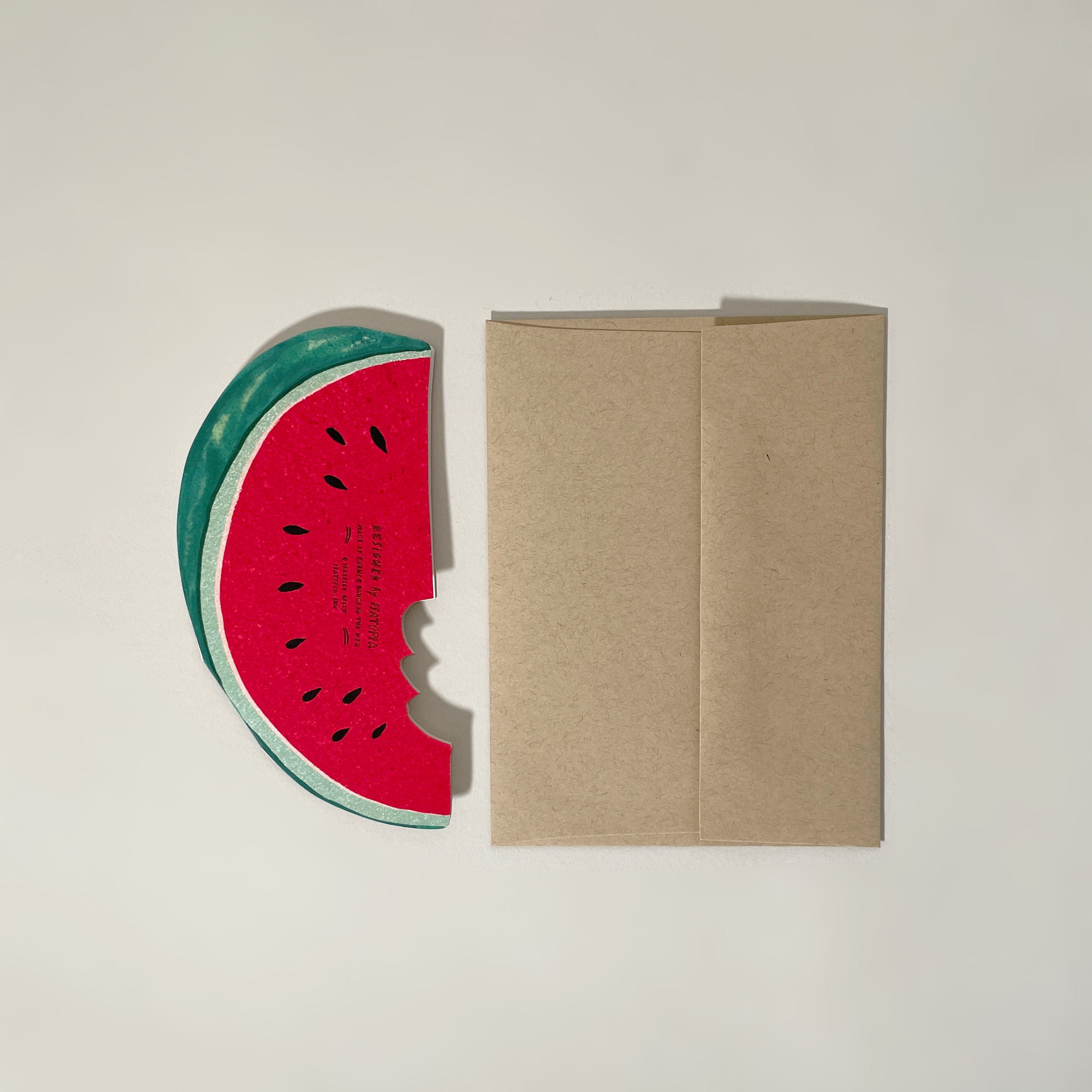 Watermelon Die Cut Card