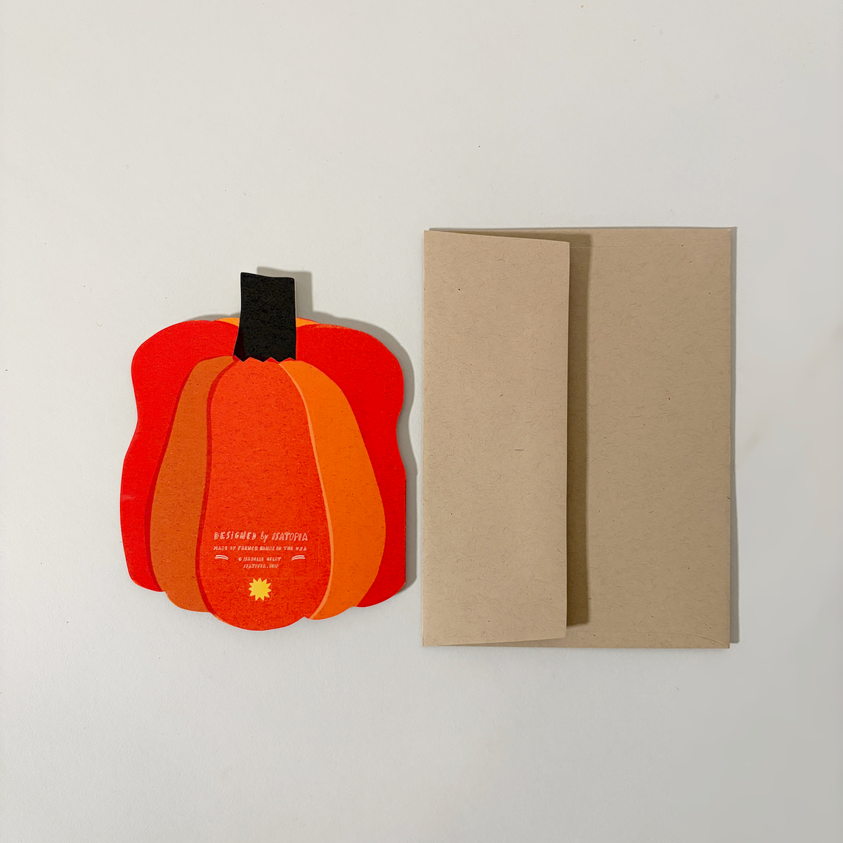 Winking Pumpkin Die Cut Card