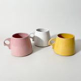 Izzy Mcfarlane Design Hand-Thrown Medium Stoneware Mug - Pink, Yellow or White