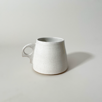 Izzy Mcfarlane Design Hand-Thrown Medium Stoneware Mug, White