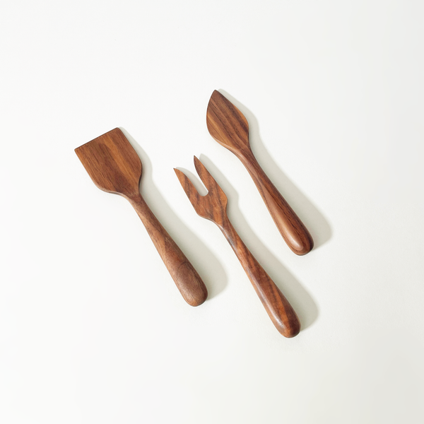 JBrody&Co. - Walnut Wood Cheese Utensils - R&D Goods