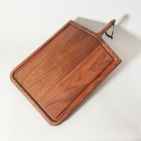 KHEM Studios Wide Kiln-Dried Walnut Wood Serving Board