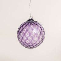 Kathleen Andersen Art Handblown Glass Ornaments Amethyst