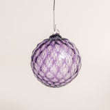 Kathleen Andersen Art Handblown Glass Ornaments Amethyst