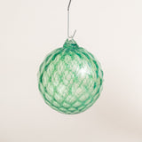 Kathleen Andersen Art Handblown Glass Ornaments Dark Green