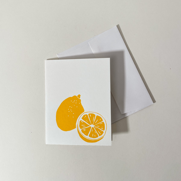 Screen Printed Lemon Card