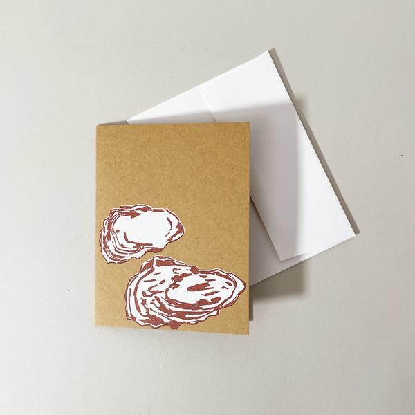 Screen Printed Oysters Card